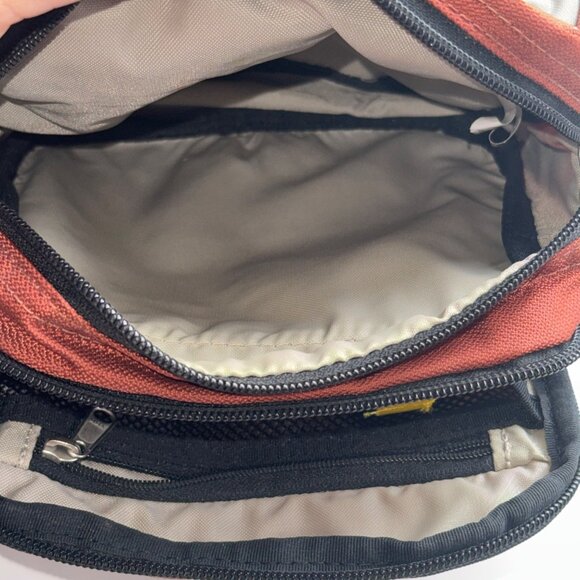 REI Adjustable Crossbody Bag Rust Red 8"x6.5" Lightweight Durable Nylon - Picture 8 of 12